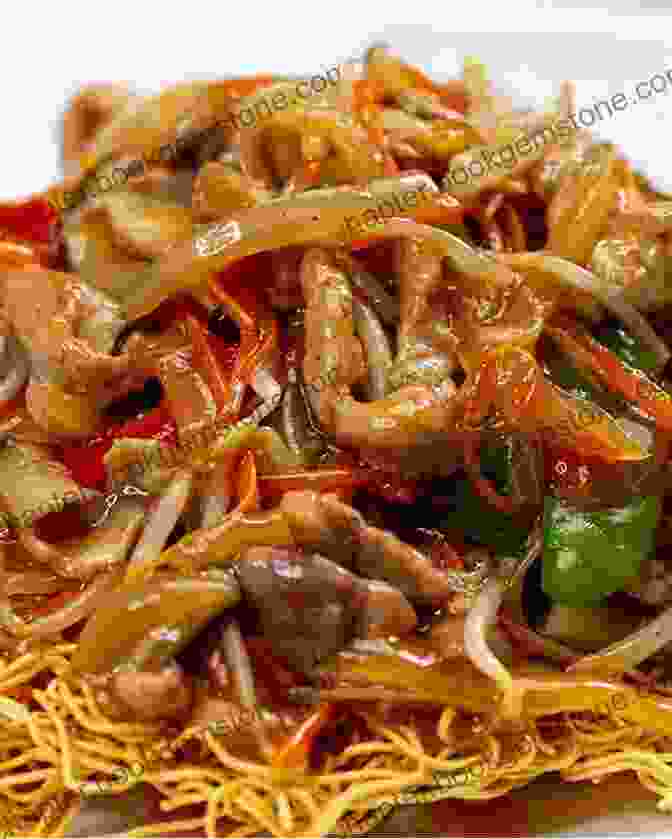 A Bowl Of Noodles With Savory Pork And Spicy Garlic Sauce, Featuring Tender Pork Slices, Al Dente Noodles, And A Fragrant Garlic Sauce Best Wok Recipes From Mama Li S Kitchen: Healthy Quick And Easy One Pot Meals For Busy Families (Mama Li S Chinese Food Cookbooks)