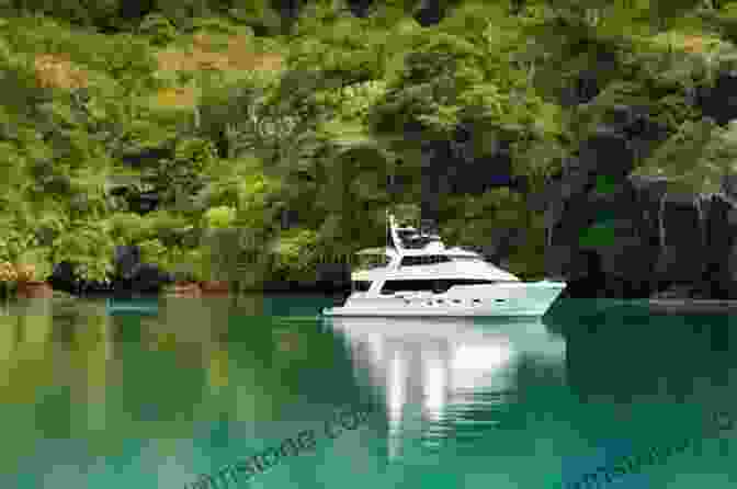 A Lone Sailboat Anchored In A Tranquil Cove, Surrounded By Lush Vegetation And Crystal Clear Waters. Sailing With Impunity: Adventure In The South Pacific