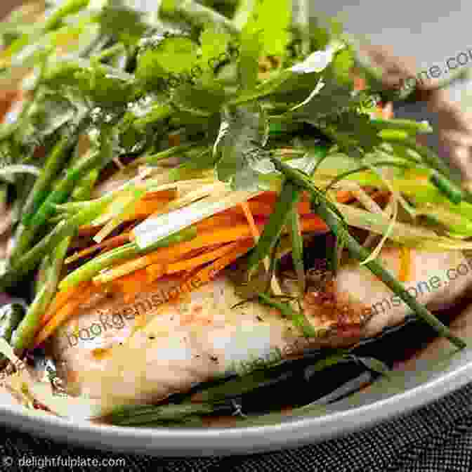 A Plate Of Steamed Fish With Soy Sauce And Ginger, Featuring A Tender Fish Fillet Steamed In A Flavorful Sauce Best Wok Recipes From Mama Li S Kitchen: Healthy Quick And Easy One Pot Meals For Busy Families (Mama Li S Chinese Food Cookbooks)