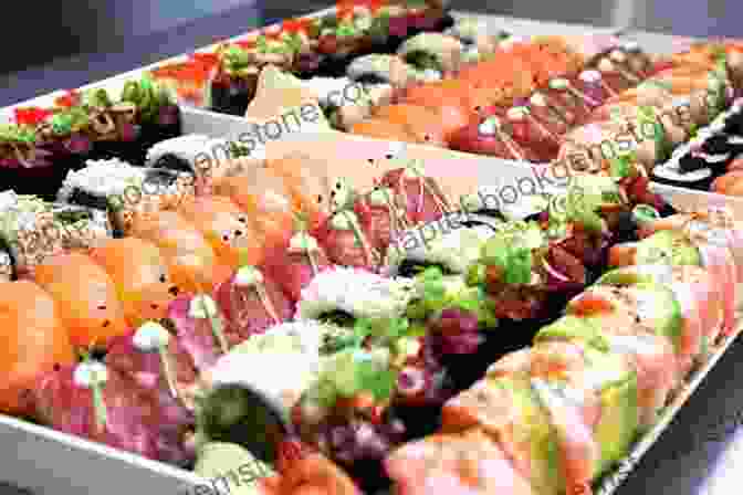 A Platter Of Colorful Sushi Rolls A Taste Of Japan: Traditional Japanese Cooking Made Easy With Authentic Japanese Recipes (Best Recipes From Around The World)