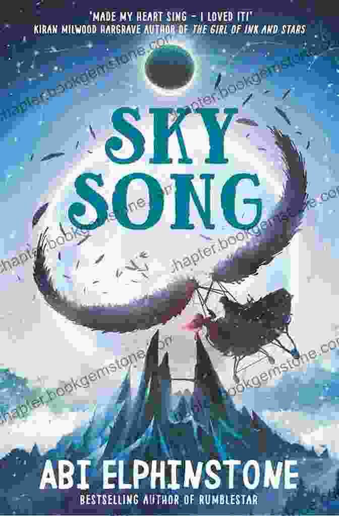Cover Of Sky Song By Abi Elphinstone, Featuring A Young Girl Standing In A Field Of Flowers With A Musical Instrument In Her Hand. Sky Song Abi Elphinstone