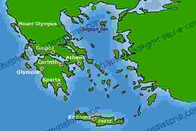 Map Of Ancient Greece Showing Major City States And The Location Of Olympia, The Site Of The Olympic Games Ancient Greece And The Olympics Children S Ancient History